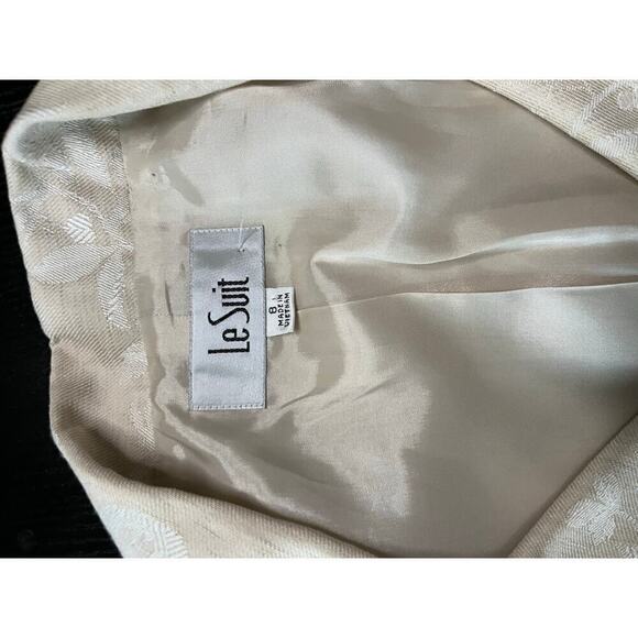 NWT Le Suit Linen Blend Brocade Dress Suit - Picture 4 of 14